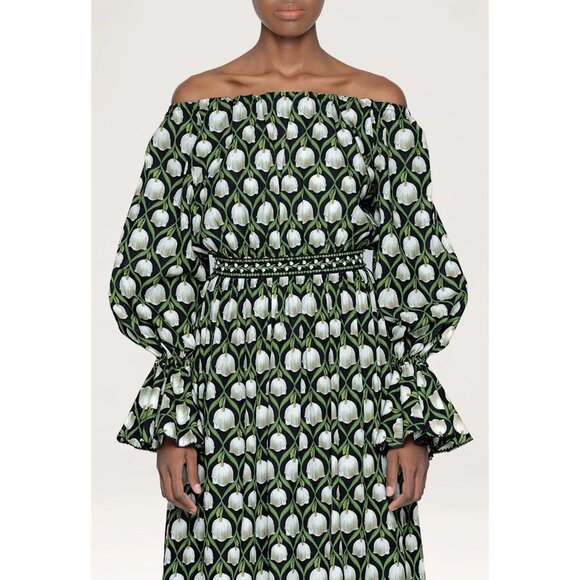 Agua by Agua Bendita Almendra Perla Maxi Dress Small NWT $910 - Picture 7 of 16